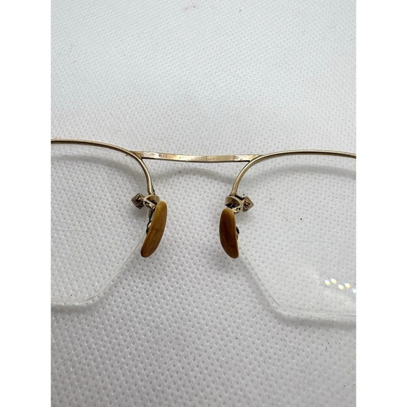 Vintage AO American Optical Rimless Eyeglass Frames 1/10 12K Gold Filled Cable - Picture 6 of 10